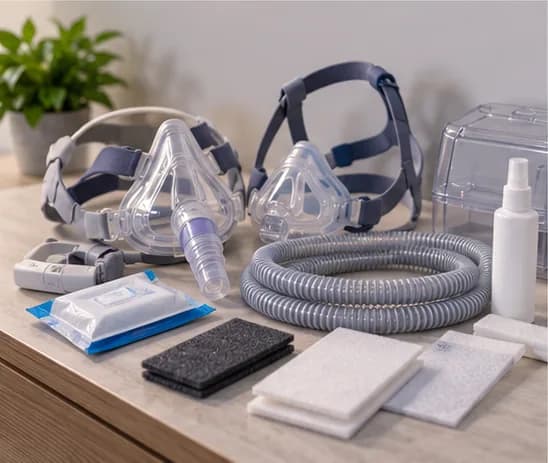 CPAP masks, tubing, filters and replacement accessories